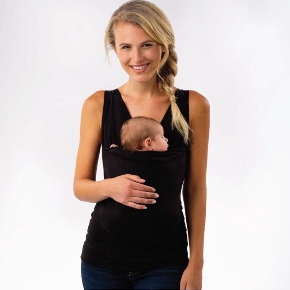 Women's Black Babywearing Tank Top